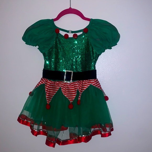 Little girls Adorable Santa outfit for a 2T with matching Hat. - Picture 2 of 13